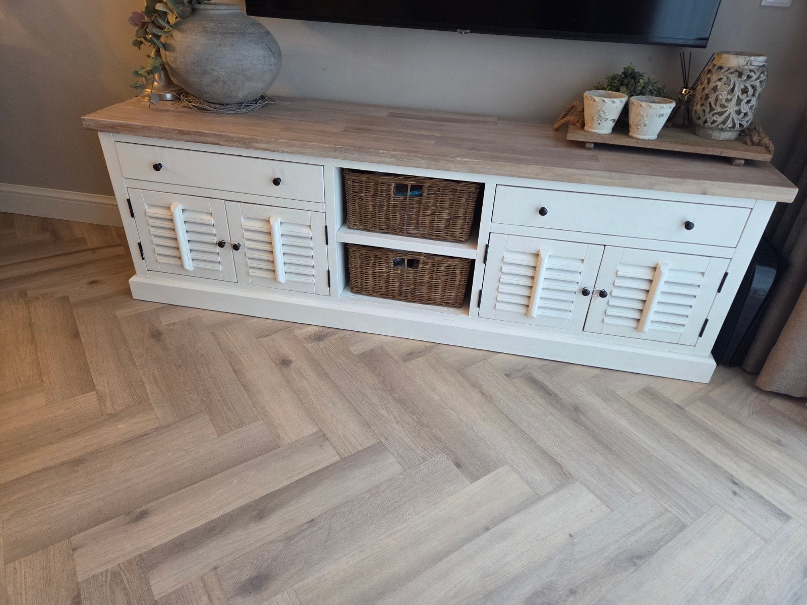 TV meubel Answoonshop 200x50x65 cm - Gebruikt, Ophalen, Gebruikt, 200 cm of meer, Minder dan 100 cm