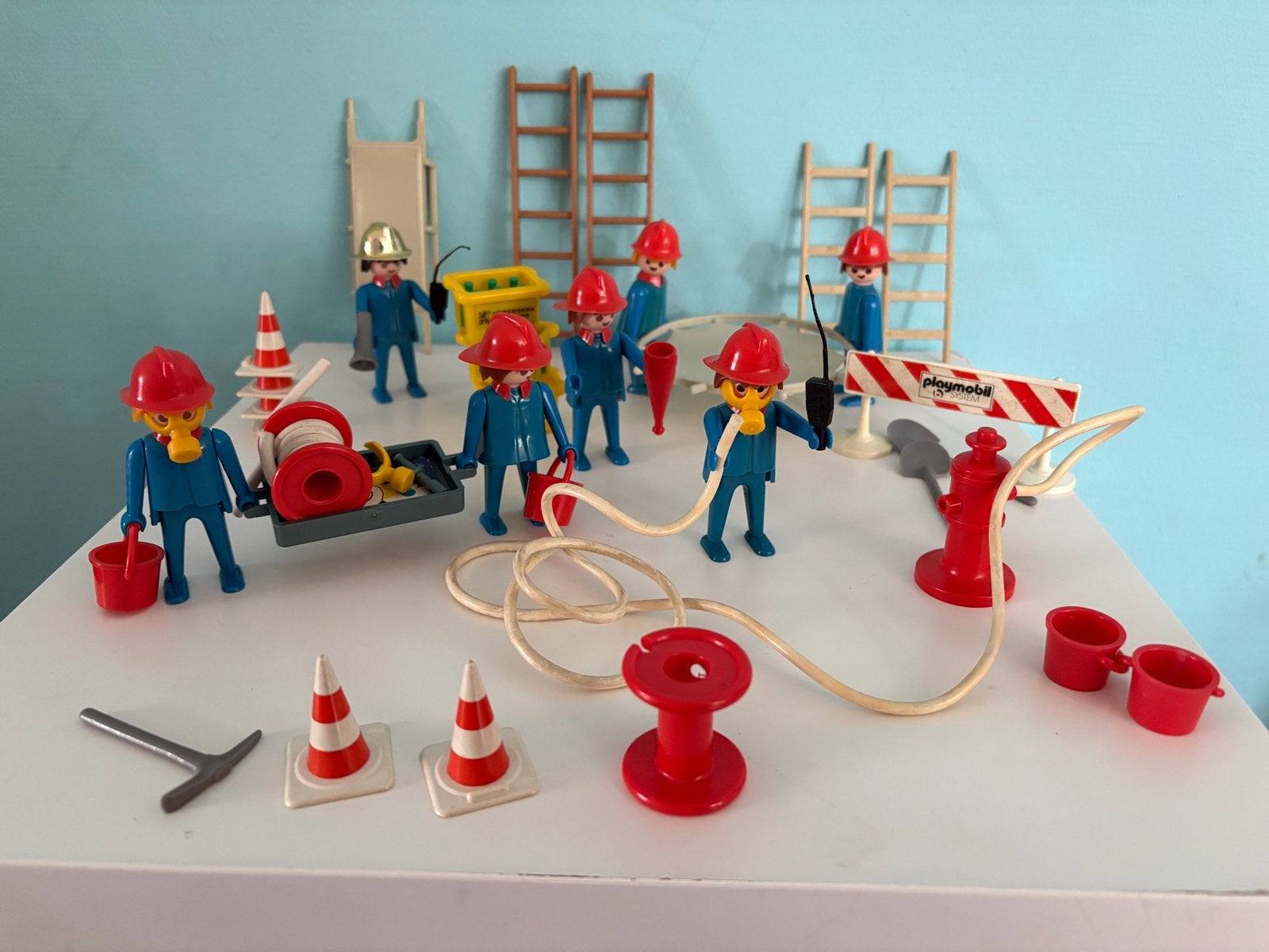 Playmobil Brandweer Set met Figuren en Accessoires, Kinderen en Baby's, Gebruikt, Complete set, Ophalen of Verzenden, Figuren