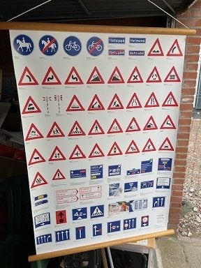 Schoolplaat Verkeersborden, Ophalen of Verzenden, Natuur en Biologie