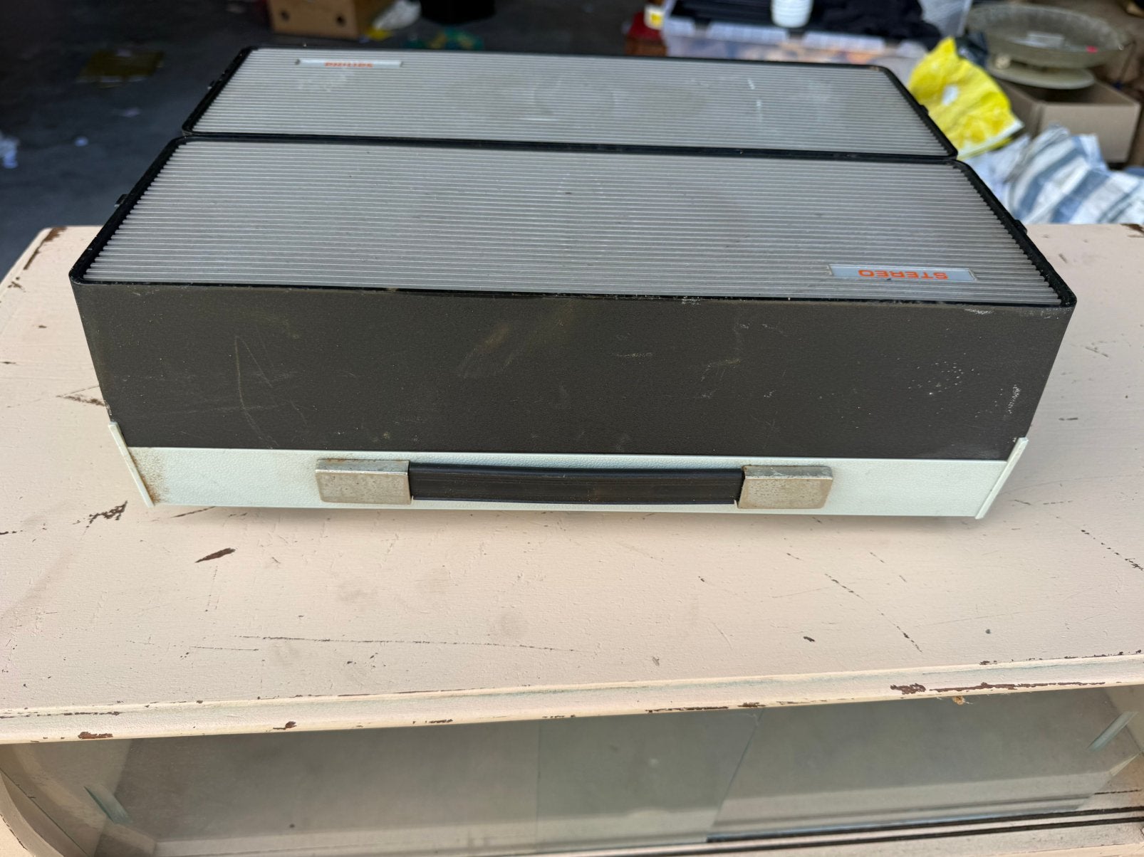 Vintage Philips Stereo platenspeler met boxen 70’s, Ophalen of Verzenden, Gebruikt, Philips