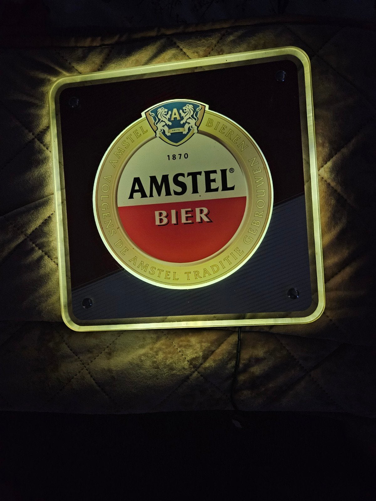 Amstel Bier Lichtbak - Vintage Reclamebord, Ophalen