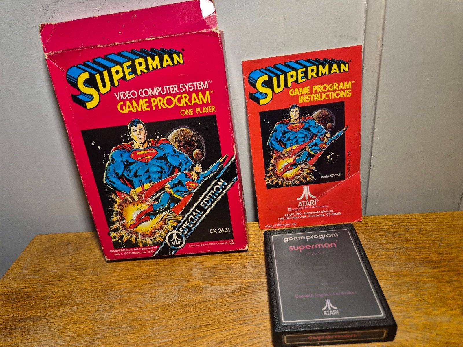 Superman cib Atari 2600, Avontuur en Actie, 1 speler, Ophalen of Verzenden, Zo goed als nieuw