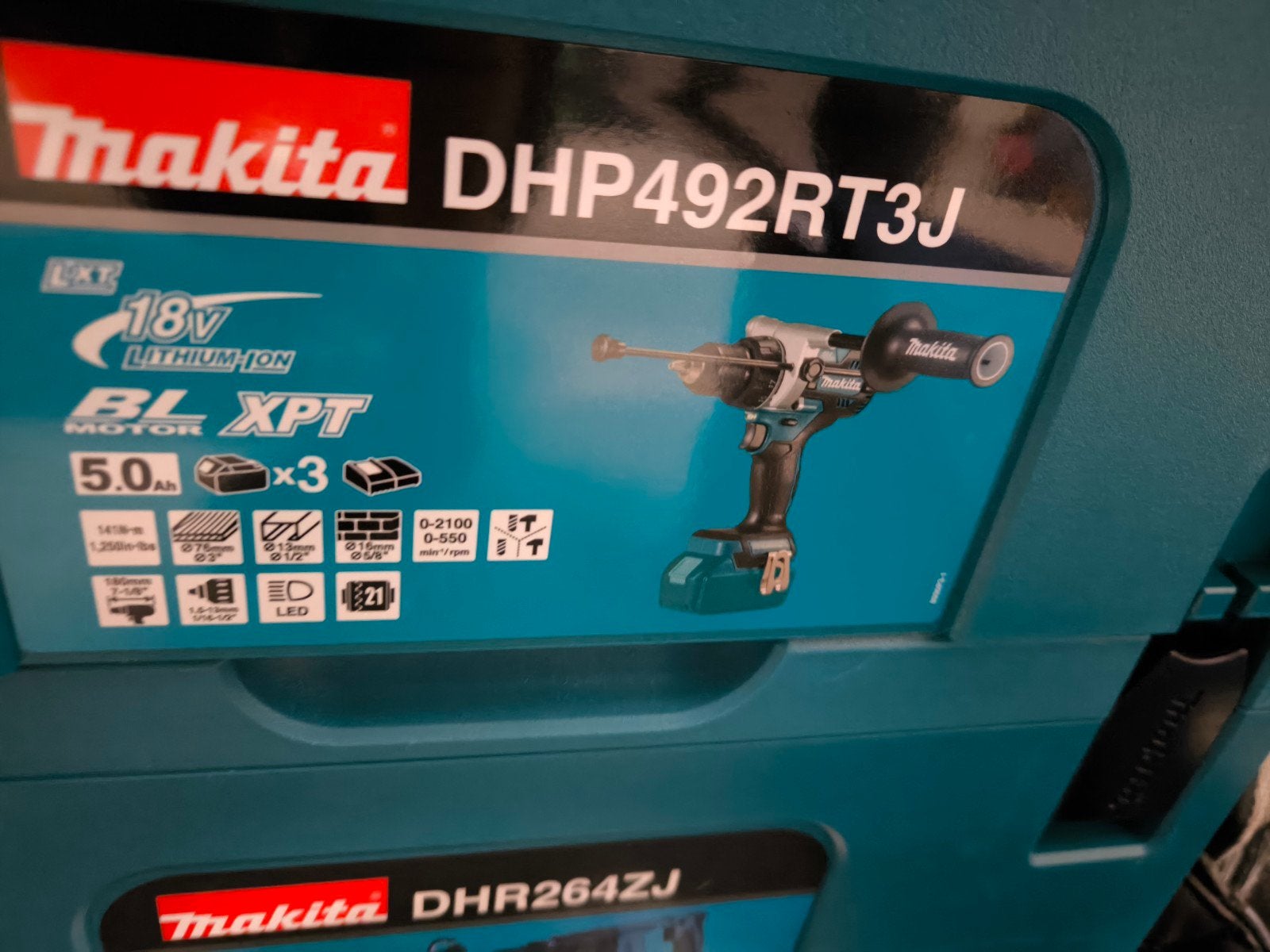 Nieuwe Makita DHP492RT3J Klopboor-/Schroefmachine 18V, Ophalen