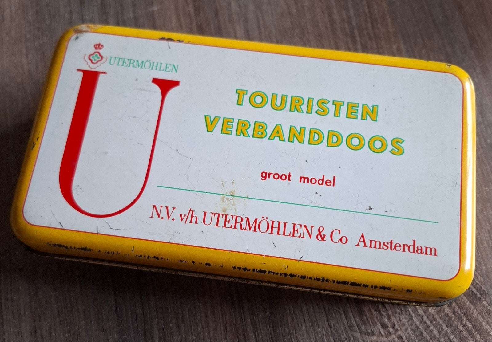 Vintage Utermöhlen Touristen Verbanddoos - Groot Model, Ophalen of Verzenden