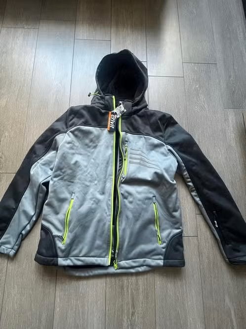 NIEUW!Crivit softshell ski jas heren, XL, zw/gr €16,99, Ophalen of Verzenden, Nieuw, Maat 56/58 (XL), Grijs