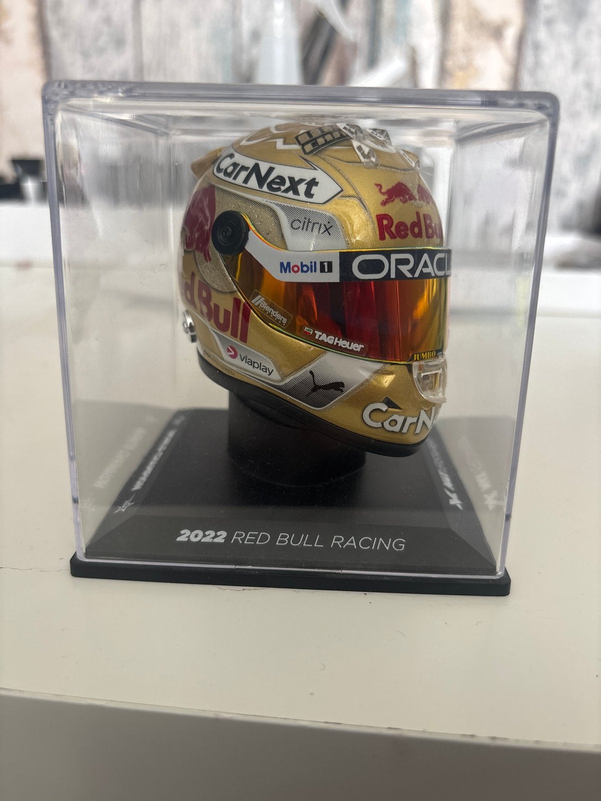 Max Verstappen 2022 Red Bull Racing schaalmodel helm, Overige merken, 1:50 of kleiner, Overige typen, Ophalen of Verzenden