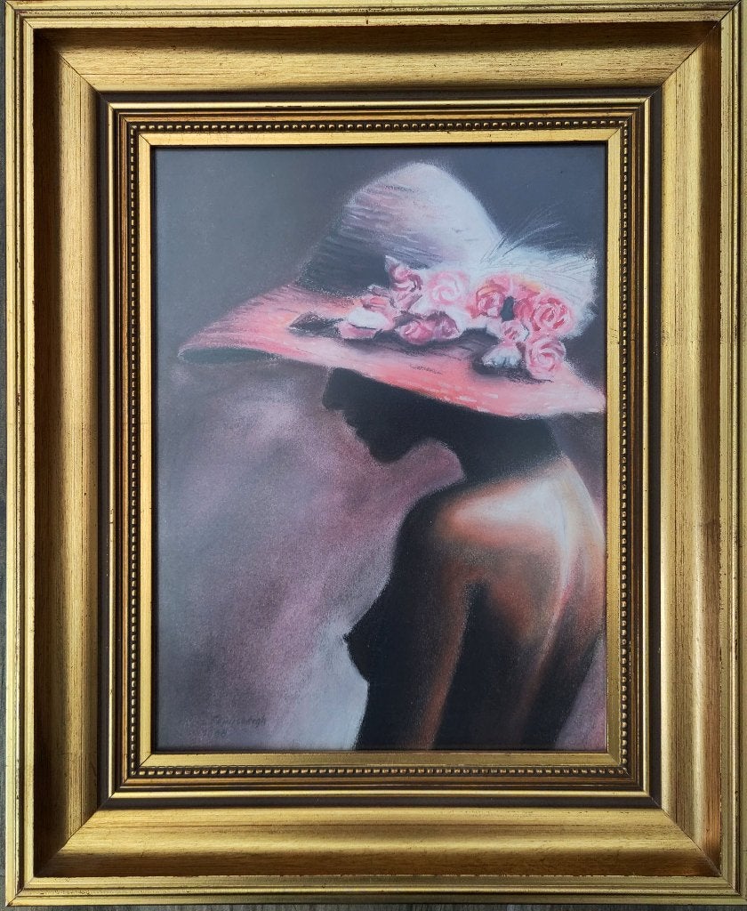 Jonge vrouw schilderij, Antiek en Kunst, Kunst | Schilderijen | Klassiek, Portret of Personen, Overige ondergronden, Ophalen of Verzenden
