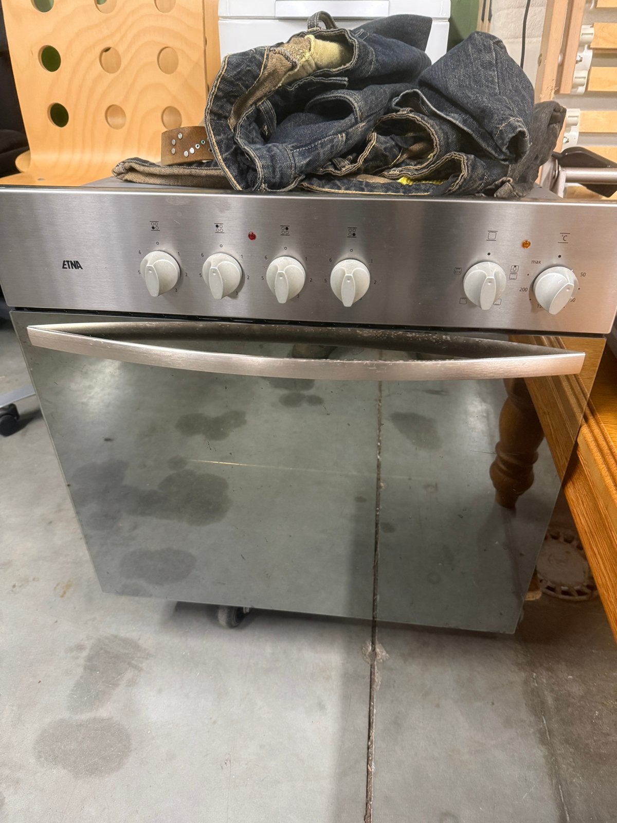 Etna inbouw oven en kookplaat met afzuigkap, Witgoed en Apparatuur, Fornuizen, Ophalen, 60 cm of meer, 4 kookzones, Zo goed als nieuw