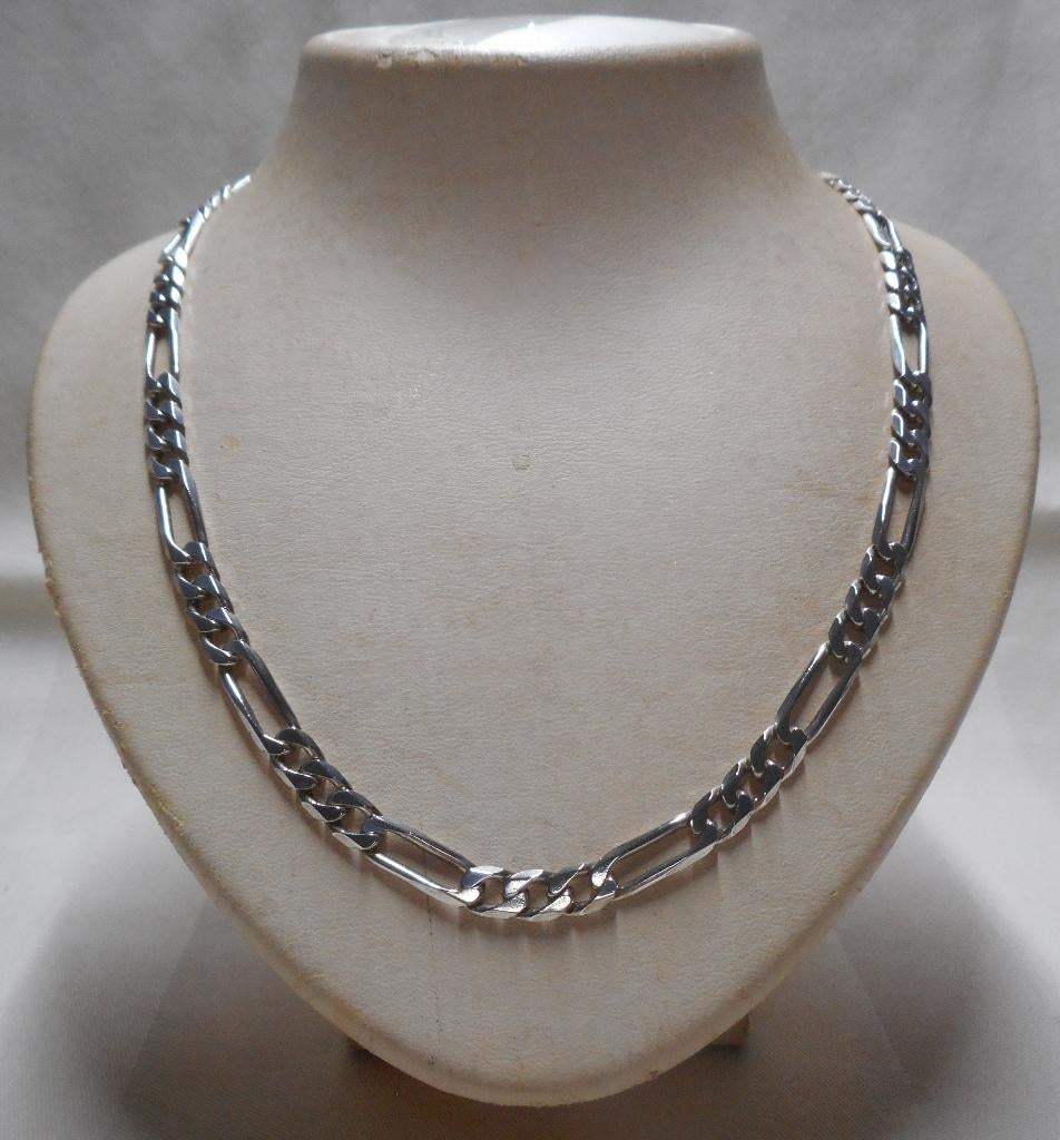 Zilveren figaro schakel ketting nr.656