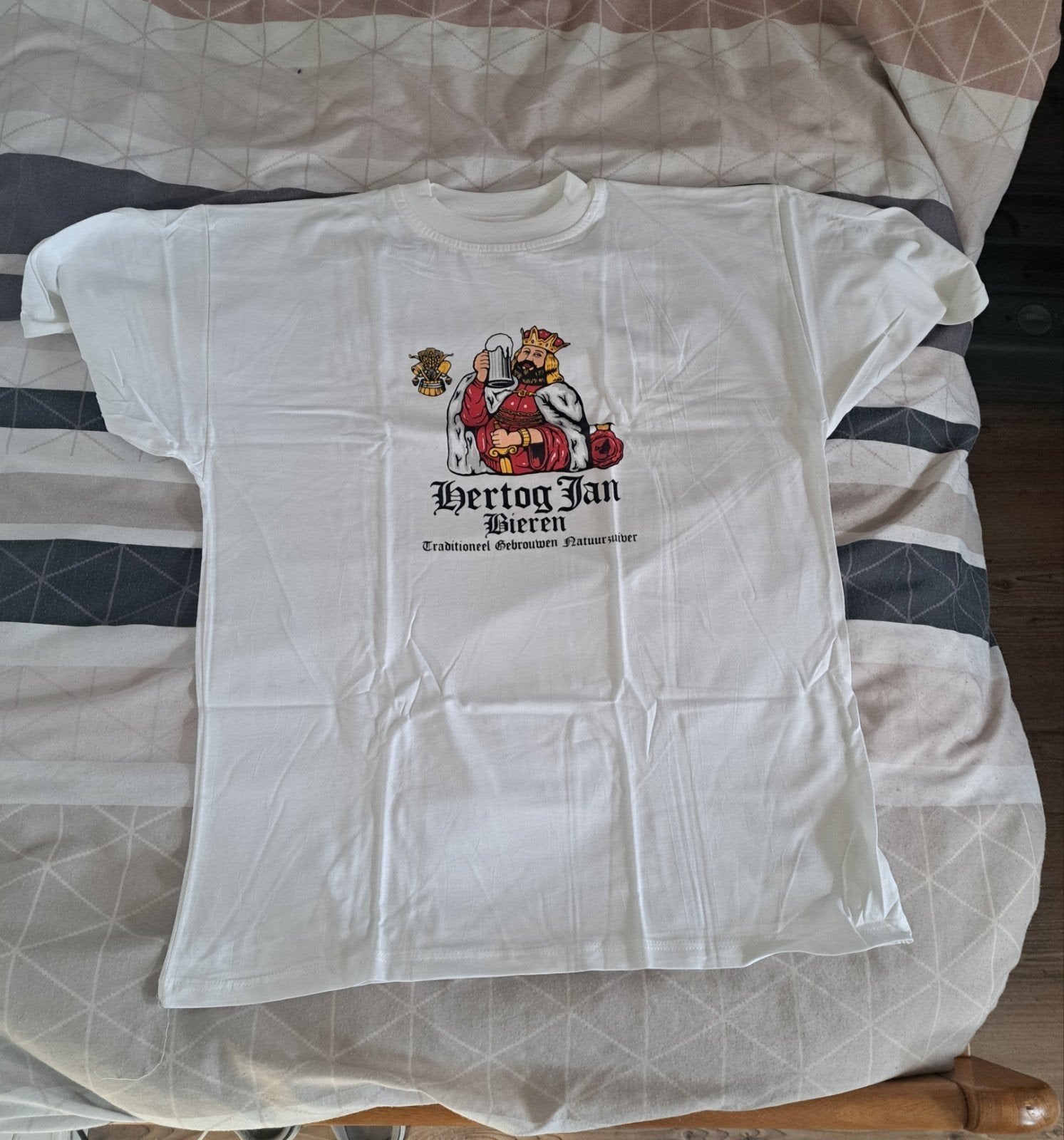 Hertog Jan T-shirt - Wit - Maat L Vintage, Maat 52/54 (L), Wit, Nieuw, Ophalen of Verzenden