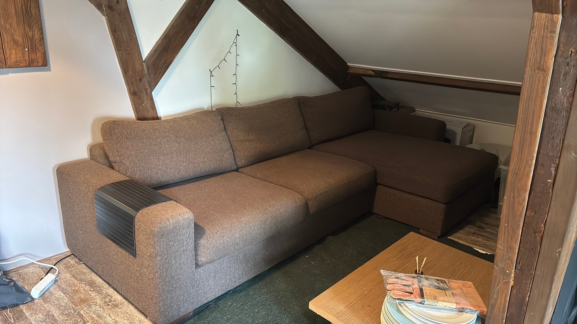 Loungebank bruin, Ophalen, Gebruikt