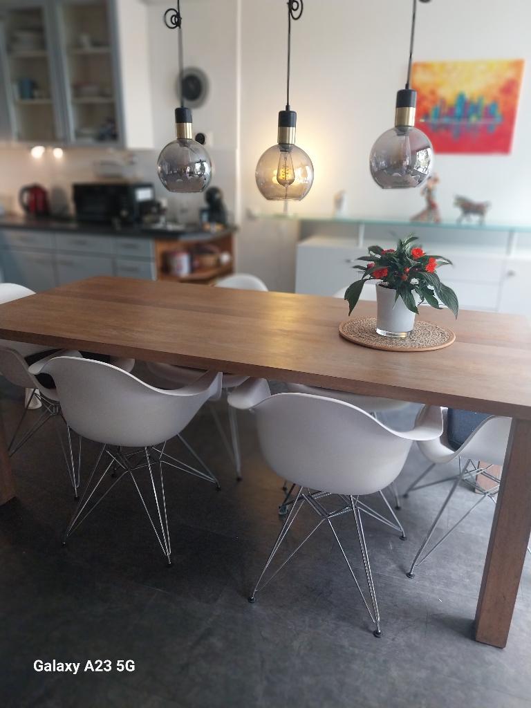 Eettafel, Huis en Inrichting, Tafels | Eettafels, Ophalen, Strak modern, Gebruikt, Eikenhout