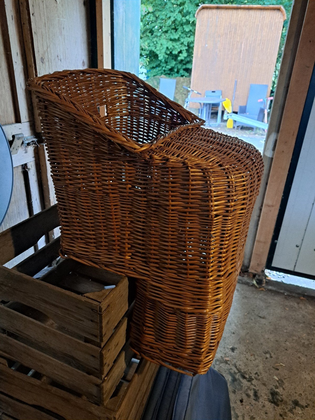 Retro kinderzitje voor brommer of fiets, Ophalen, Gebruikt