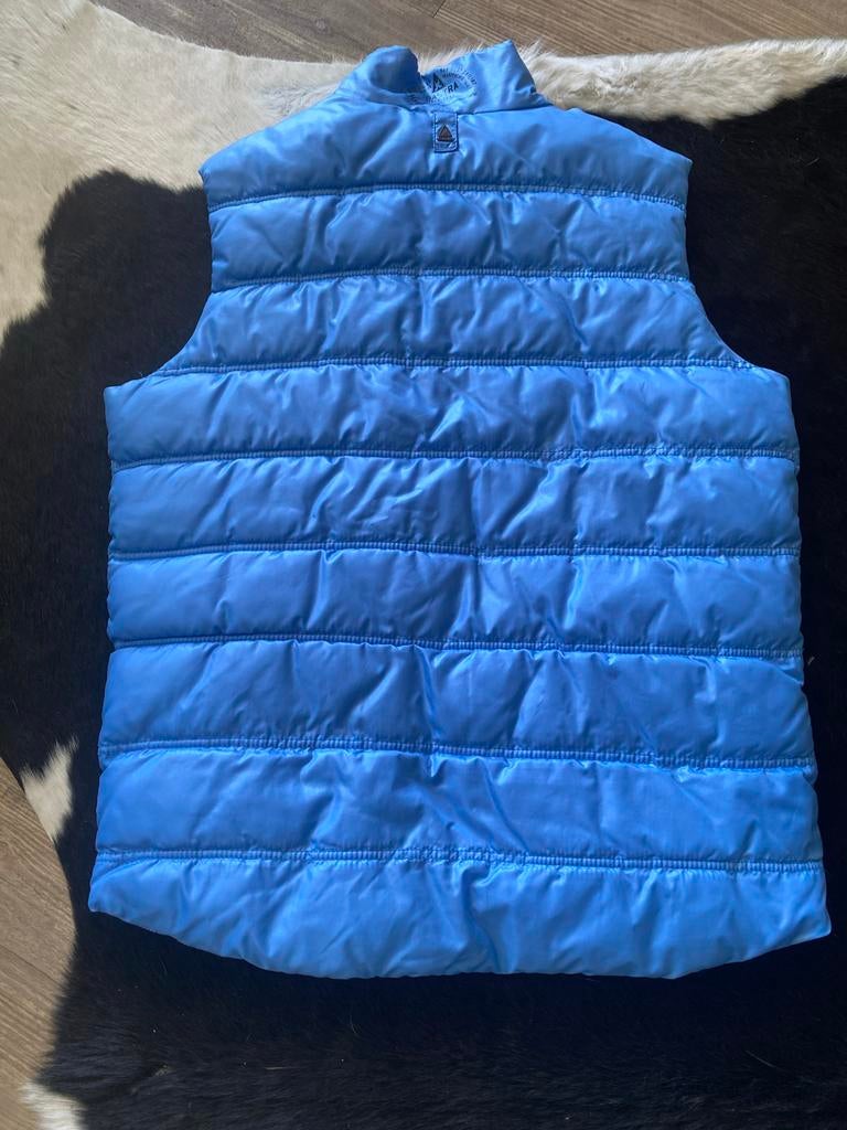 Blauwe gewatteerde bodywarmer met rits, Kleding | Dames, Bodywarmers, Zo goed als nieuw, Maat 46/48 (XL) of groter, Blauw, Ophalen of Verzenden