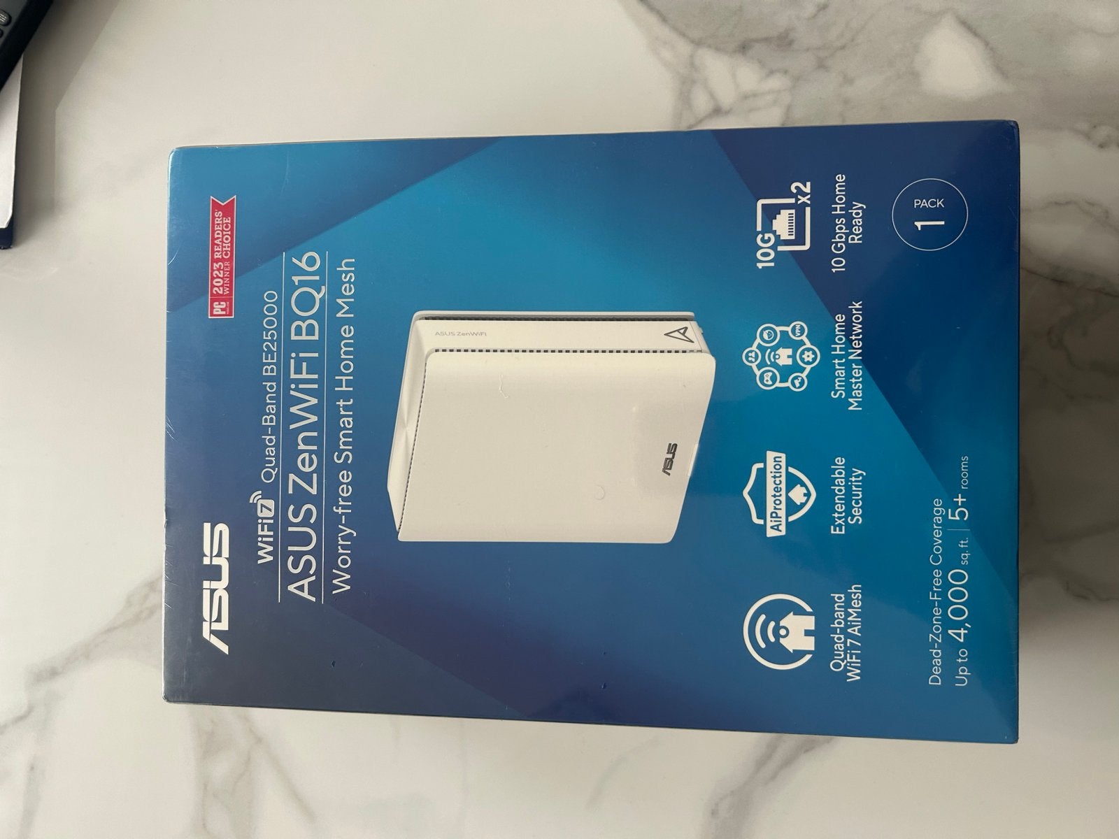 Nieuwe ASUS ZenWiFi BQ16 Quad-Band WiFi 7 Mesh Router, Computers en Software, Ophalen of Verzenden, Nieuw, Router