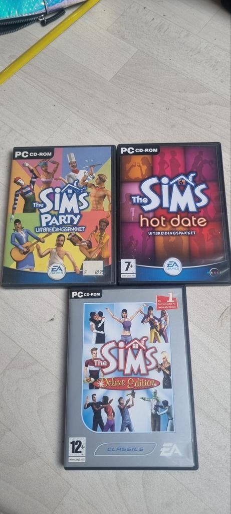 De Sims PC CD-ROM Bundel: Party, Hot Date & Deluxe Edition, Spelcomputers en Games, Games | Pc, Gebruikt, Simulatie, 1 speler