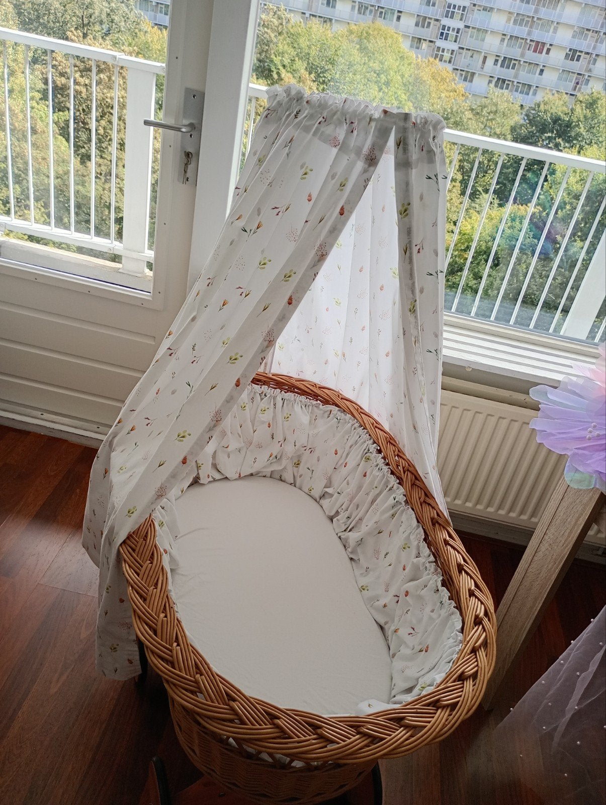 Wiegje met Hemel en Onderstel op Wieltjes, Kinderen en Baby's, Ophalen of Verzenden