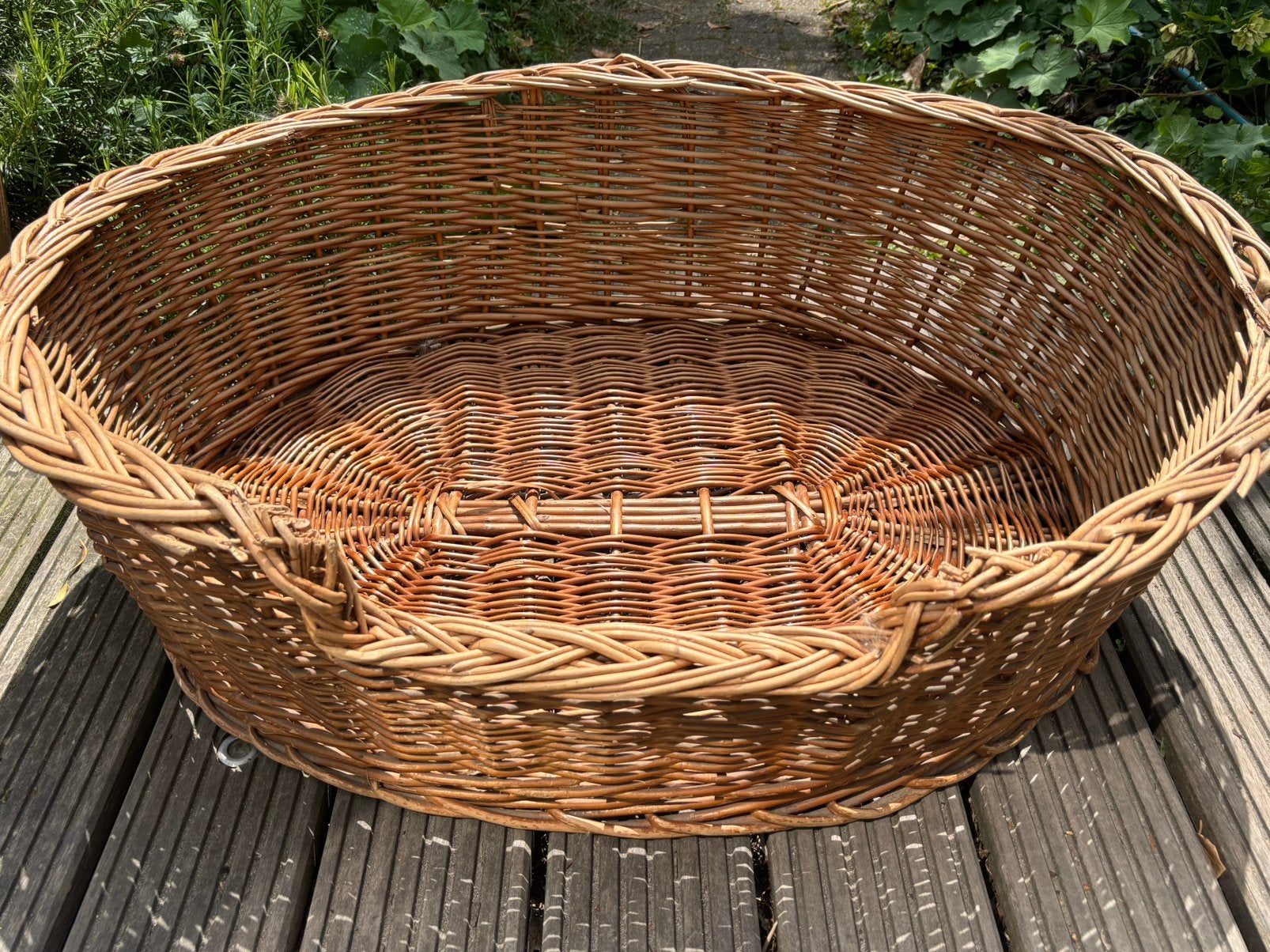 Rieten hondenmand large (93x 73), Ophalen, Gebruikt, Riet