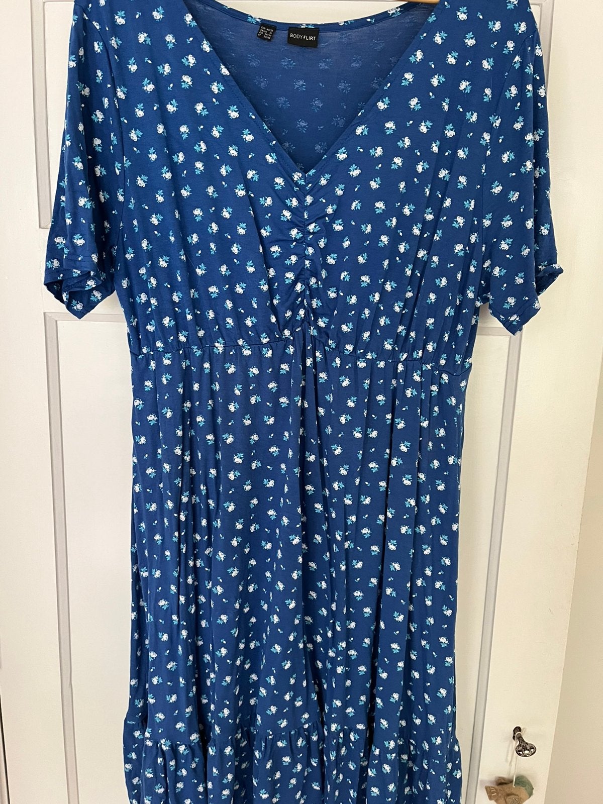 Blauwe Bodyflirt jurk maat 48 50, Ophalen of Verzenden, Zo goed als nieuw, Blauw, Jurk