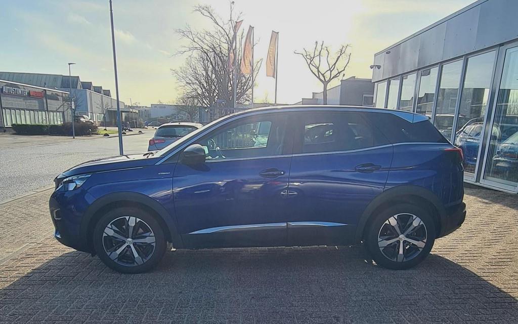 Peugeot 3008 1.2 PureTech Allure GT LINE|AUTOMAAT|NAVI|PARKE, Gebruikt, 1199 cc, Blauw, Leder en Stof