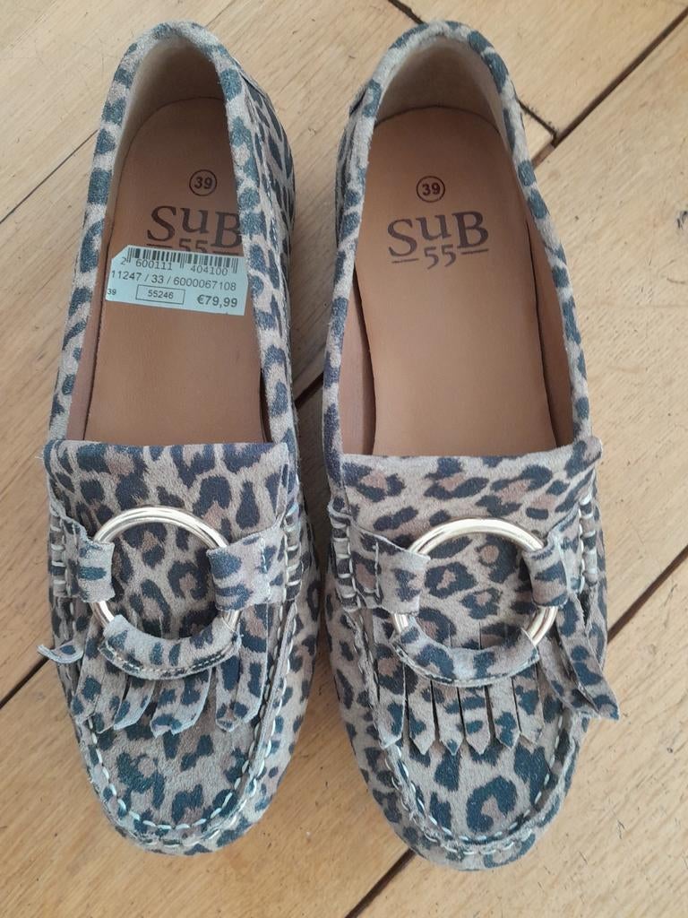 Nieuwe leren mocassins van Sub 55, Sub 55, Bruin, Instappers, Nieuw
