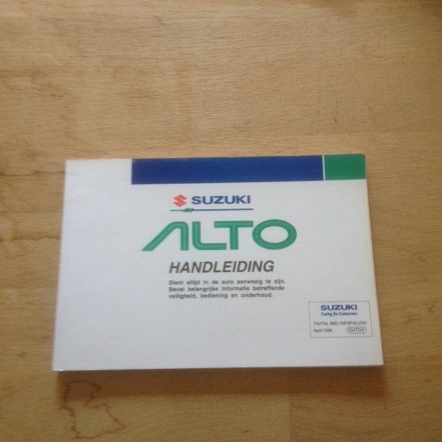 Suzuki Alto Handleiding 1994 -    Nieuwstaat   NL, Ophalen of Verzenden