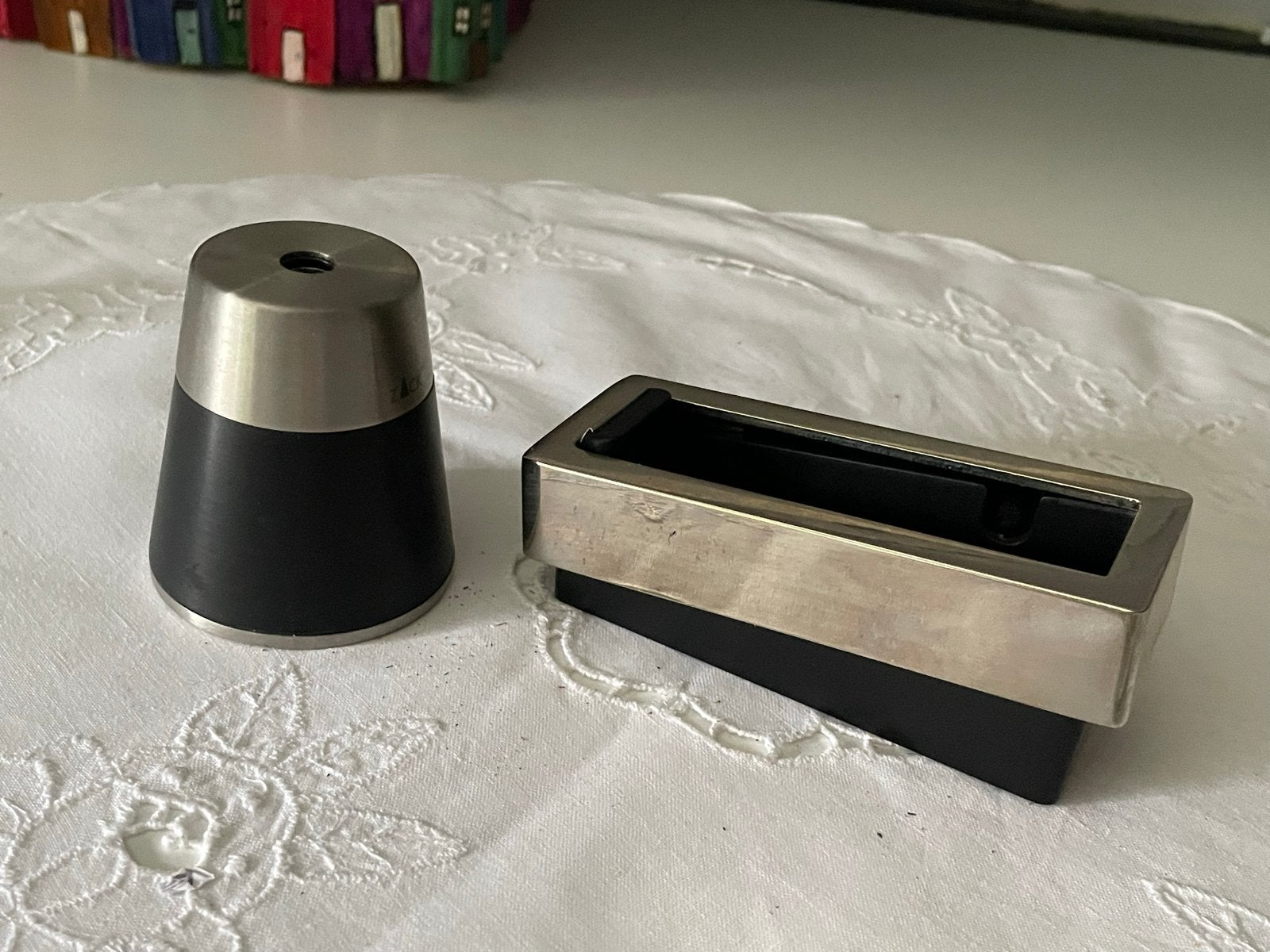 Zack en Philippi design peperclip houder en plakband  houder, Ophalen of Verzenden, Gebruikt, Zwart, Metaal