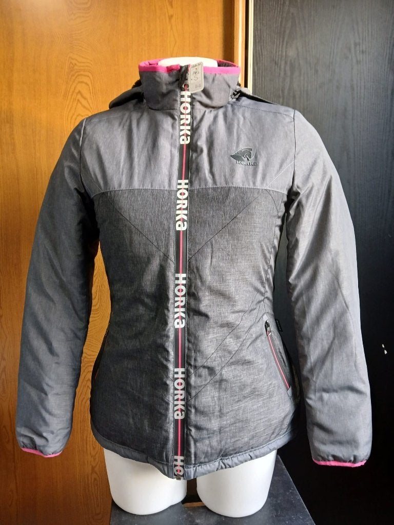 Grijs met roze Horka Axis outdoorjas maat XS en S, Dieren en Toebehoren, Dames, Ritssluiting, XS, Nieuw