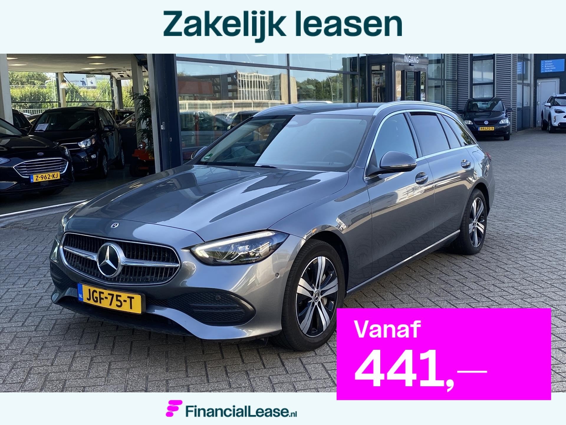 MERCEDES C-Klasse C300 e Plug-In Hybride 313pk 9G-TRONIC Lux, 4 cilinders, Stoelverwarming, Leder en Stof, Lease