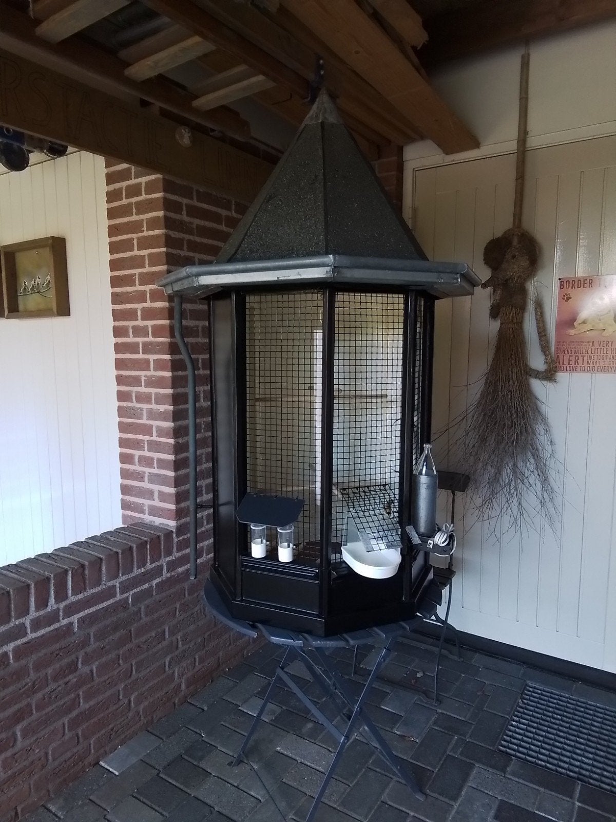 Vogel kooi, Tuin en Terras, Buitenverlichting, Hout, Minder dan 50 watt, Netvoeding, Ophalen