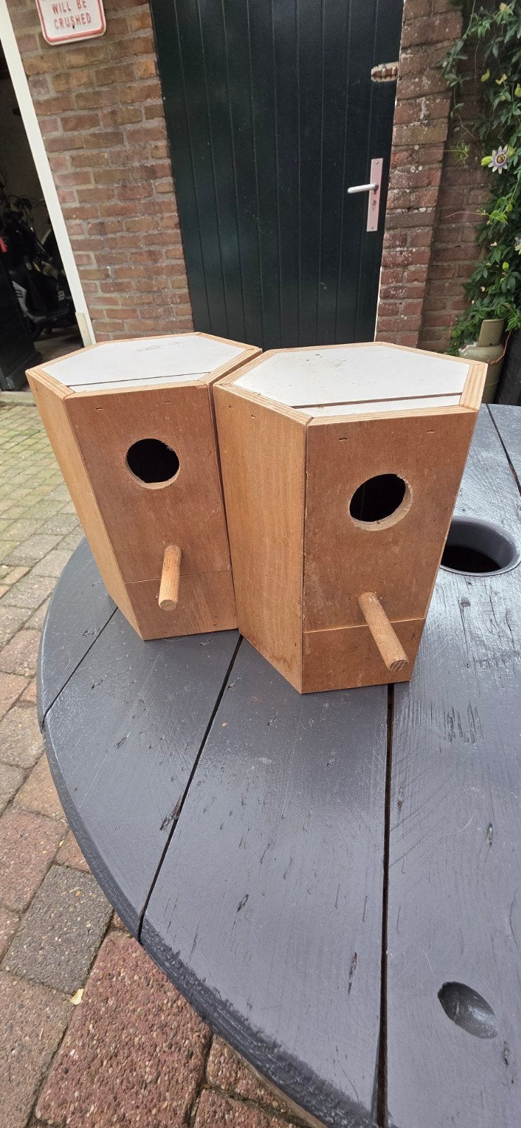2x Houten Broedblok / Broedkist voor Parkieten, Ophalen, Hout, Vogelkooi