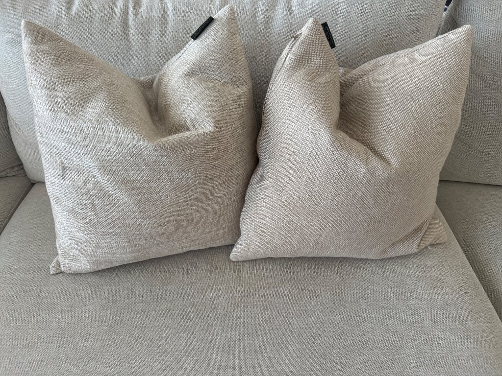 Eric Kuster kussens, Huis en Inrichting, Beige, Vierkant, Zo goed als nieuw, Sierkussen