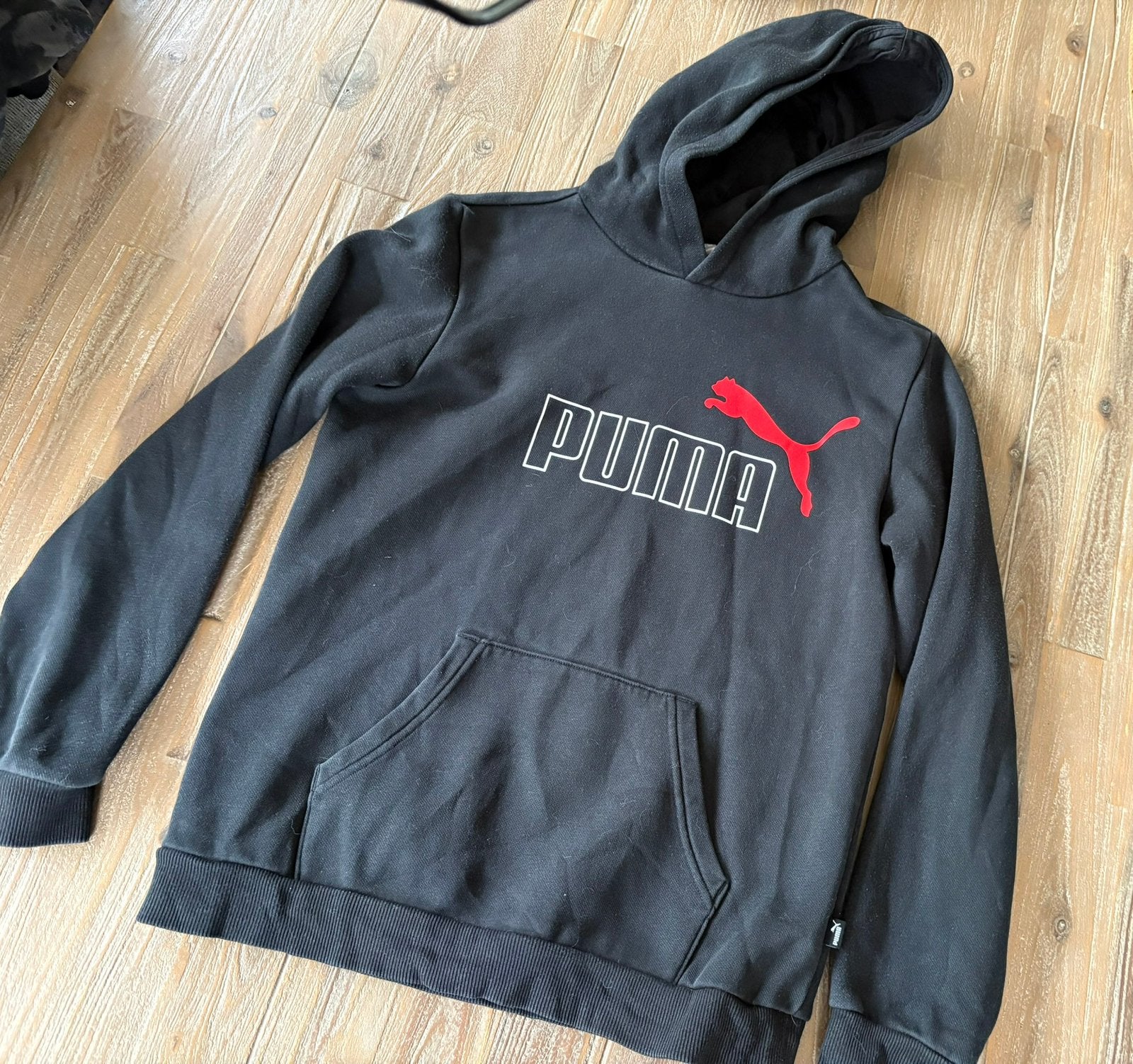 Zwarte Puma trui / hoodie  mt 158/164, Ophalen of Verzenden, Zo goed als nieuw, Jongen, Trui of Vest
