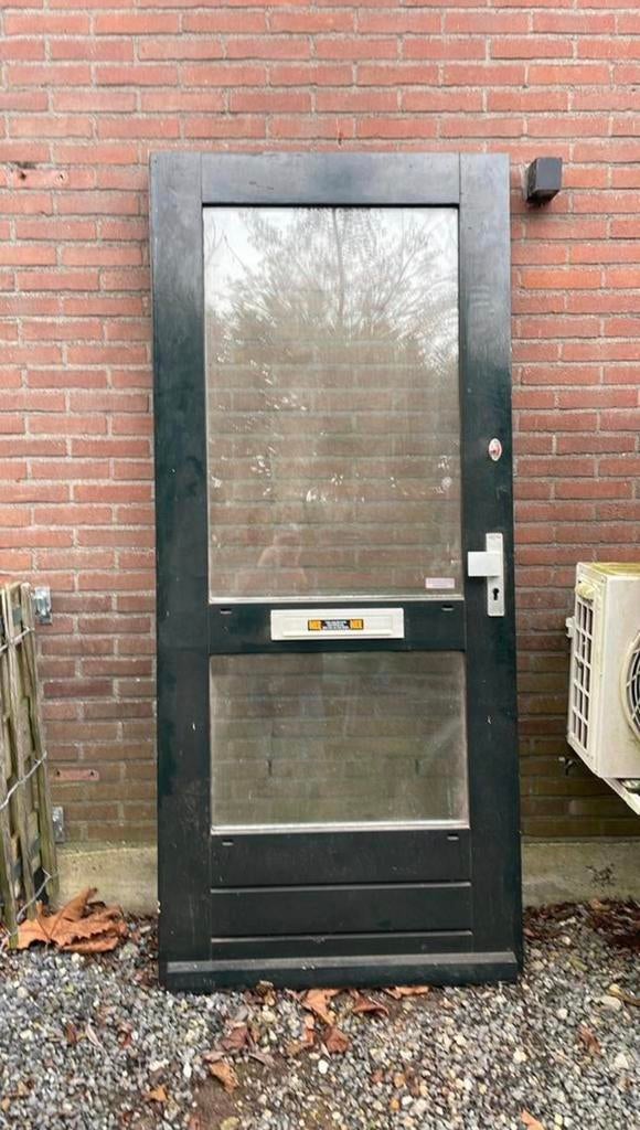 Hardhoute Voordeur/Achterdeur - 211x92,5x4 cm, Ophalen of Verzenden, Zo goed als nieuw, Buitendeur, 200 tot 215 cm