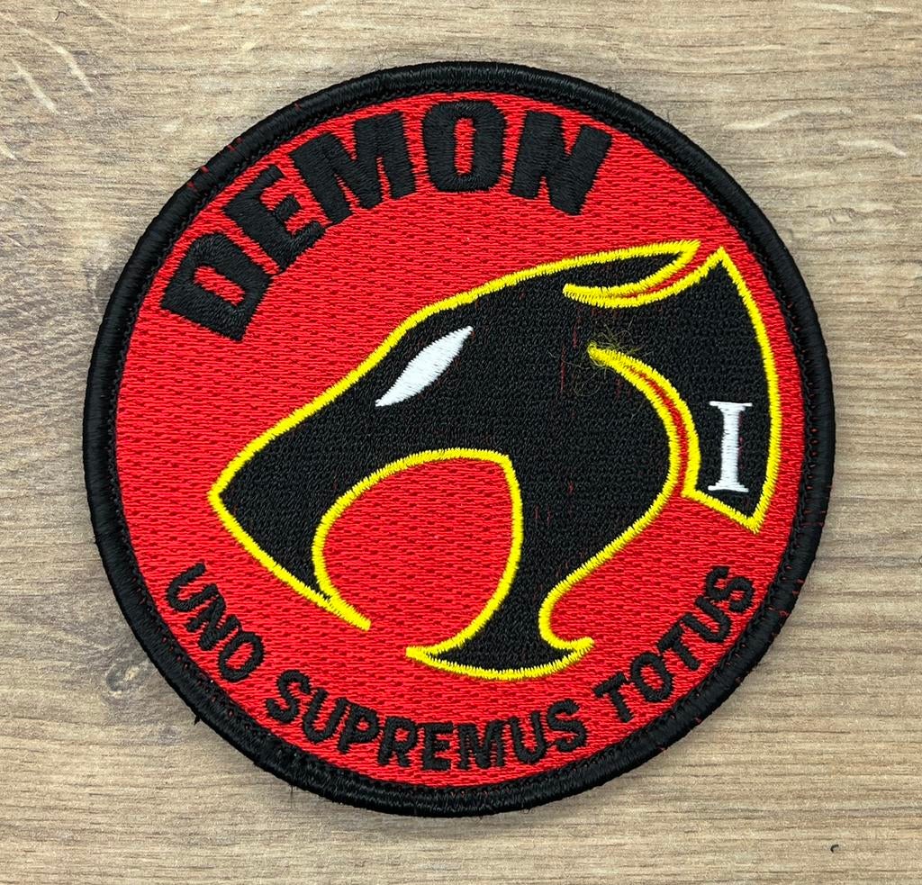 Te koop Wildcats RNLAF 300 SQN “Demon” Rood/Geel draad, Verzenden, Zo goed als nieuw, Patch, Badge of Embleem