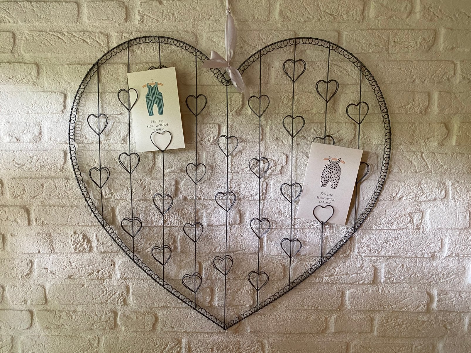 Geboortekaartjes /foto lijst /rek.  Brocante kaartenrek, Ophalen of Verzenden, Gebruikt