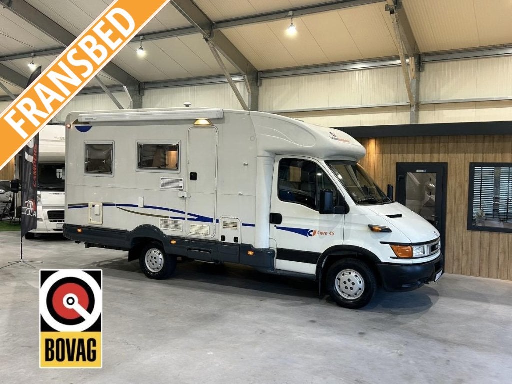 Roller-Team CI CIPRO 45 92.000KM Fransbed Iveco 2.8, Caravans en Kamperen, Overige merken, Ringverwarming, Bedrijf, 6 tot 7 meter