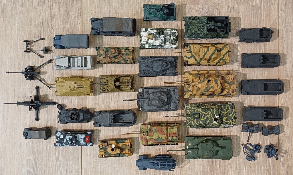 Verzameling militaire modelbouw voertuigen, Duits, 1:72, Gebruikt, Ophalen of Verzenden, Airfix, Tank