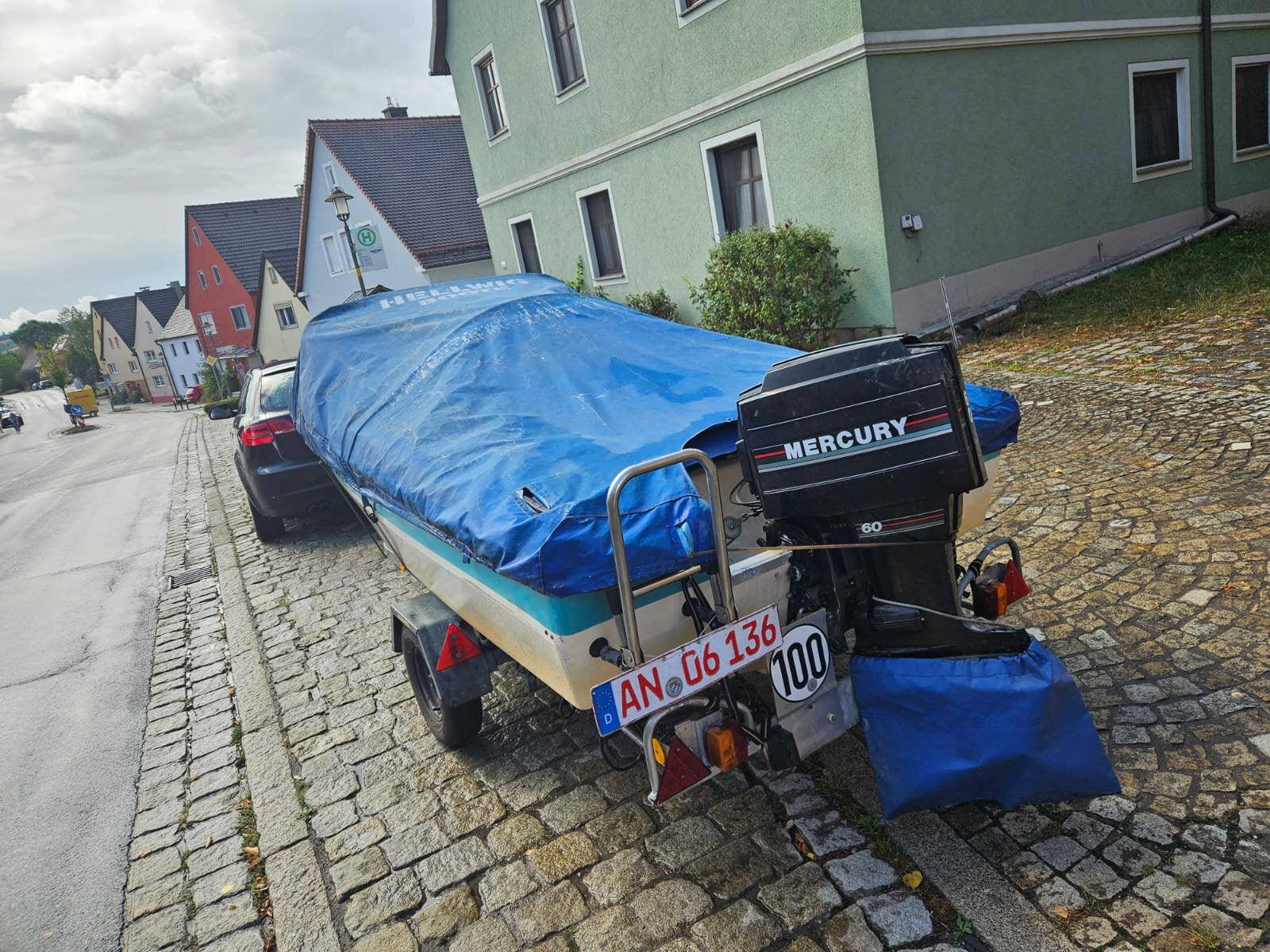 Titel: Speedboot met Mercury 60 PK + trailer, Watersport en Boten, Accessoires en Onderhoud, Ophalen, Zo goed als nieuw, Overige typen