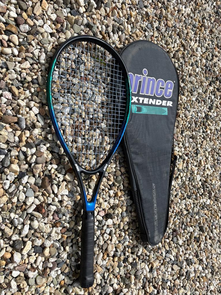 Prince Extender Tennisracket met hoes, Sport en Fitness, Tennis, Ophalen of Verzenden, Gebruikt, Racket, Prince