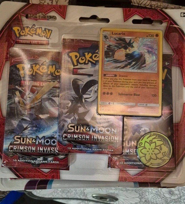 Pokemon 2x Crimson Invasion 3 Blister Packs, Ophalen of Verzenden, Nieuw, Booster, Foil