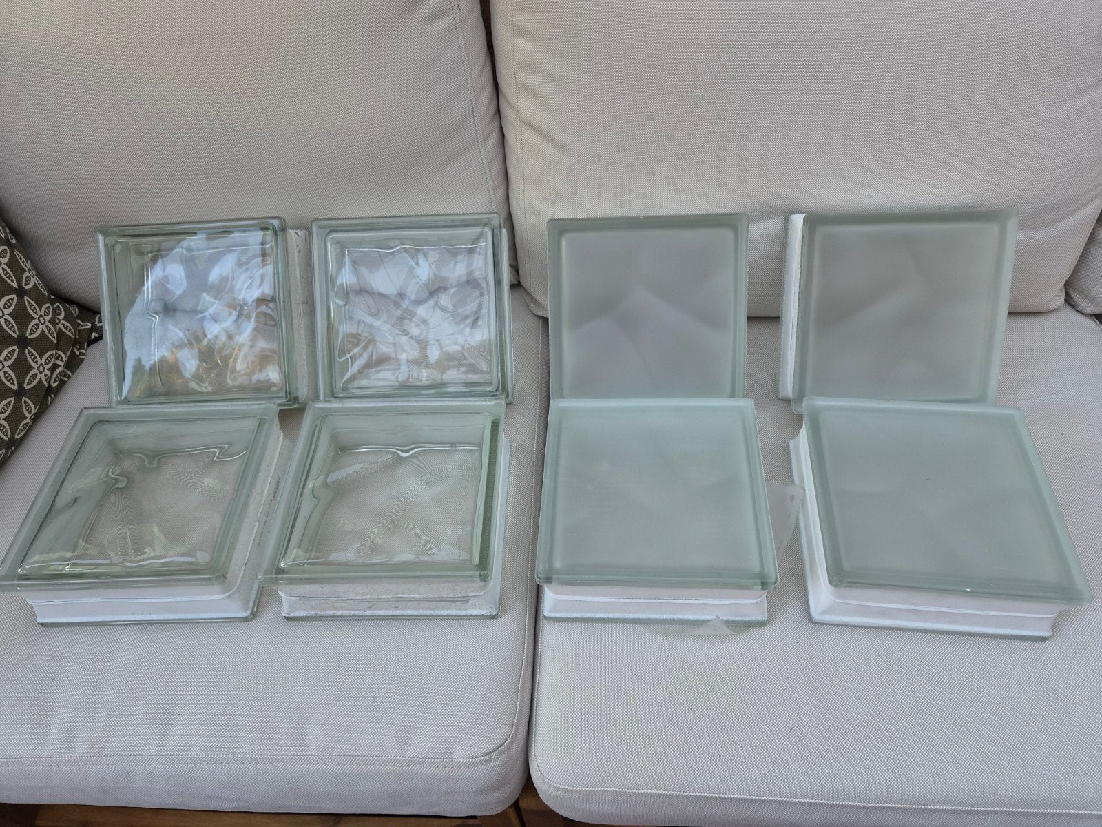 Glazen bouwstenen mat en glans wonken blasblokken, Doe-het-zelf en Verbouw, Glas en Ramen, Ophalen, Gebruikt, Minder dan 80 cm