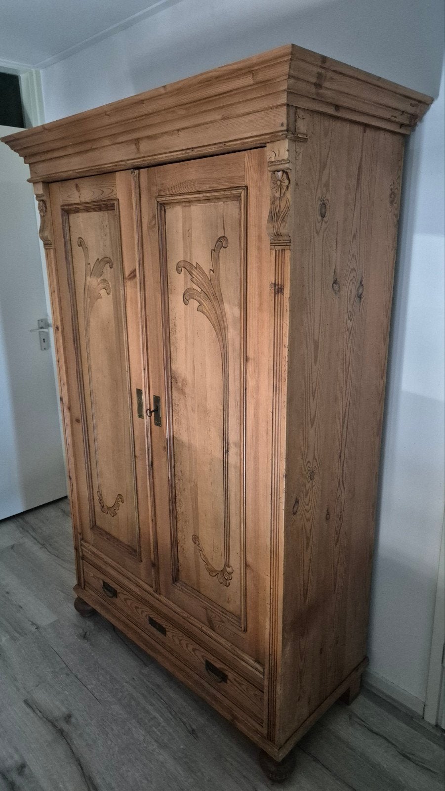 Antieke Jugendstil Grenen Kast - Uniek en Authentiek, Ophalen