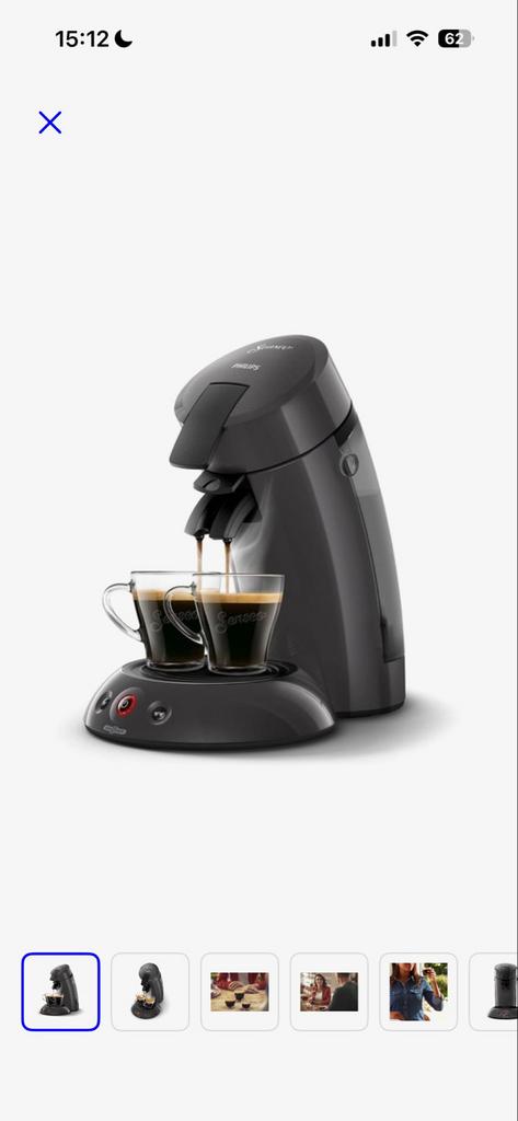Philips Senseo Original Koffiepadapparaat - Zwart, Ophalen, Koffiemachine, Zo goed als nieuw, 2 tot 4 kopjes