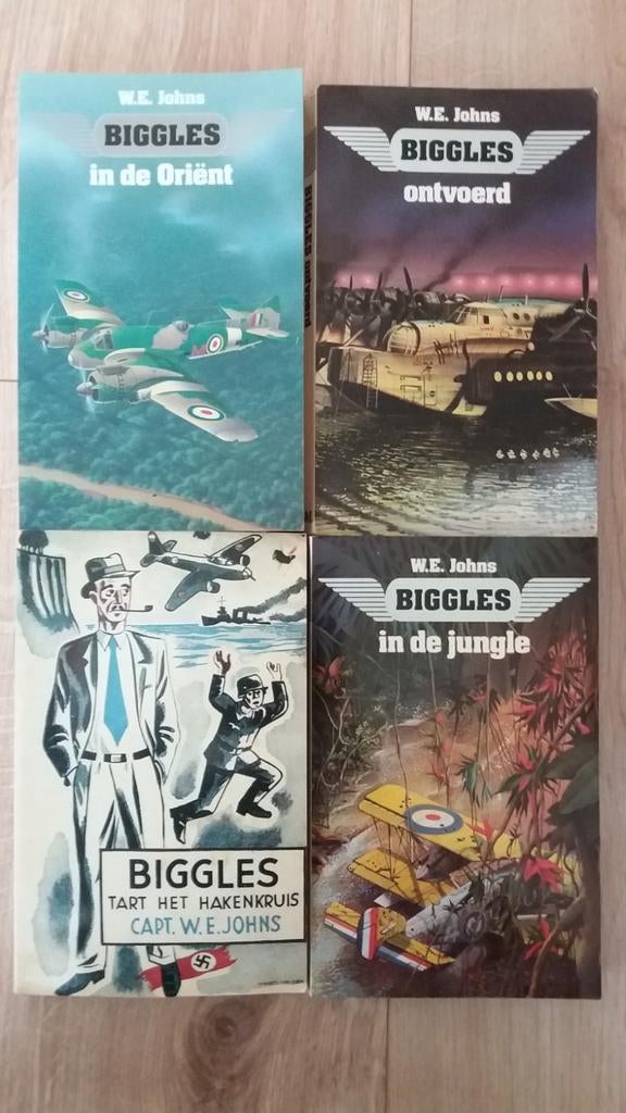 4x Biggles pocket - W.E Johns, Ophalen of Verzenden, Zo goed als nieuw, W.E. Johns