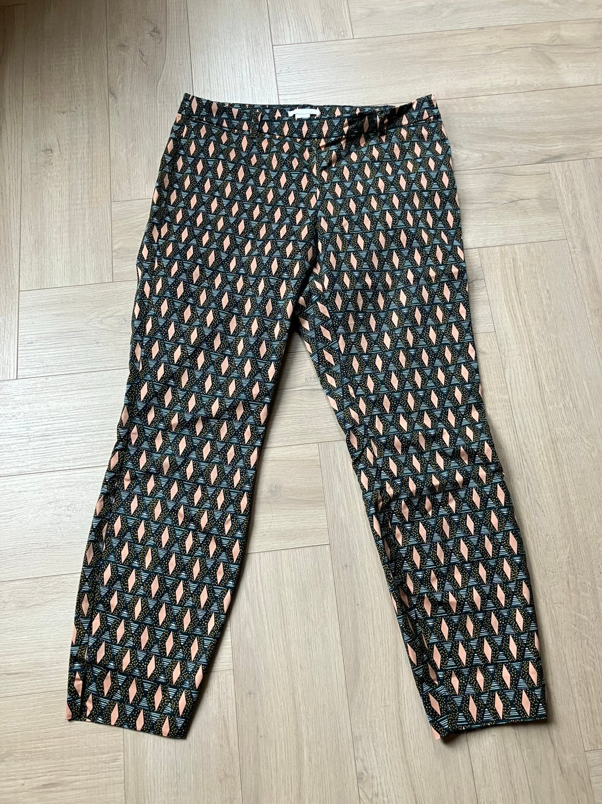 Broek van H&M met print maat 38, Maat 38/40 (M), Blauw, Ophalen of Verzenden, Zo goed als nieuw