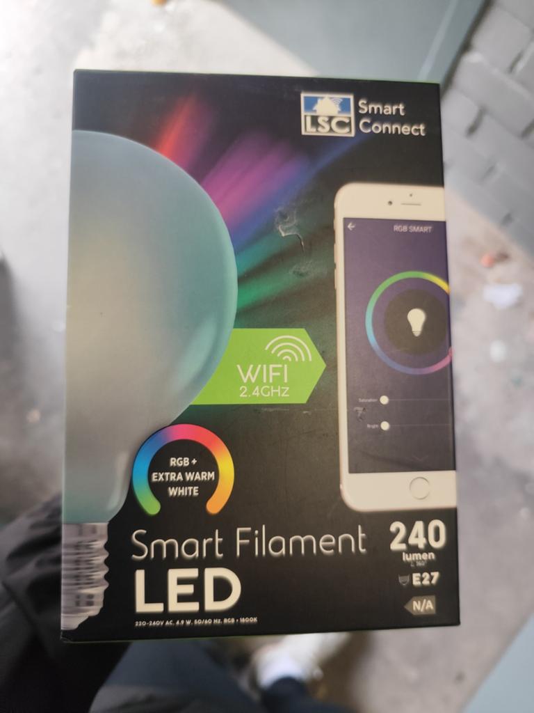 LSC Smart Connect Smart Filament LED Lamp E27 RGB, Ophalen of Verzenden, Nieuw, Modern, Smart Home, Filament