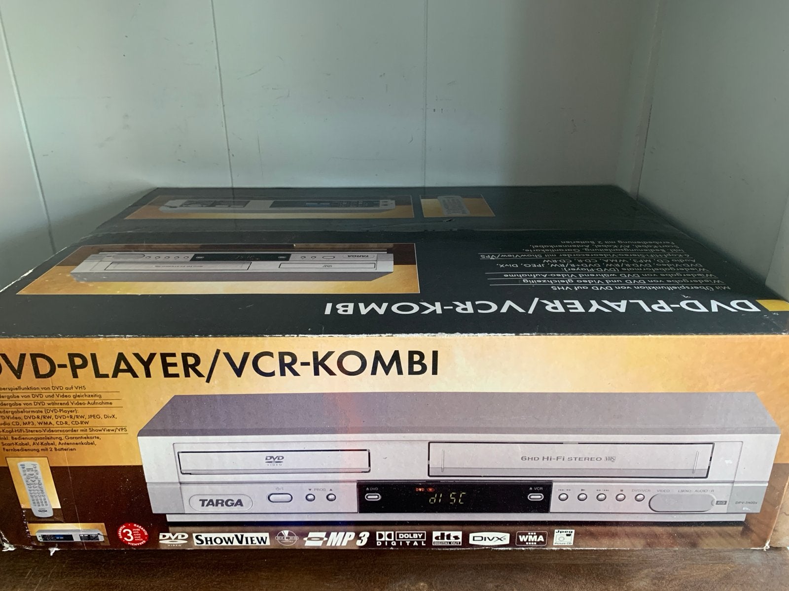 Targa 5400X DVD-speler/VCR-combi - Nieuw in doos, Ophalen of Verzenden, Nieuw, VHS-speler of -recorder
