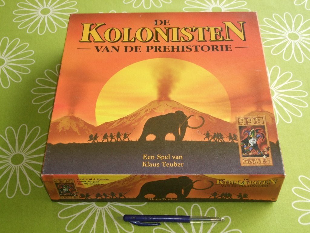 De kolonisten van de prehistorie - Catan houten versie, Hobby en Vrije tijd, Drie of vier spelers, Ophalen of Verzenden, Zo goed als nieuw