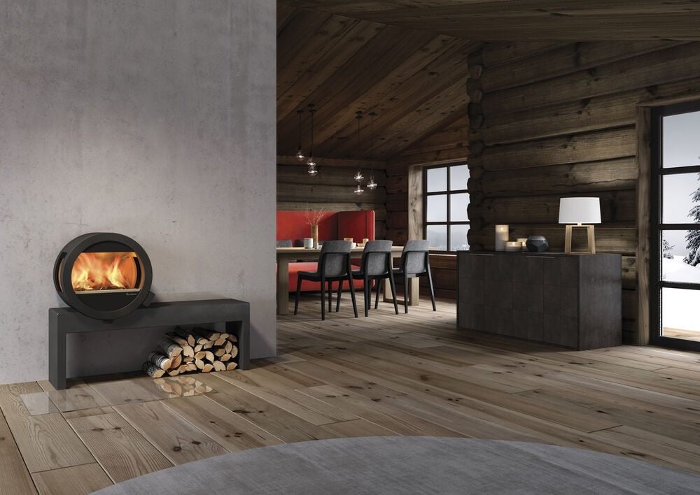 Nordpeis Me Bench, showroommodel, nieuw, hout, haard, kachel, Huis en Inrichting, Kachels, Ophalen of Verzenden, Vrijstaand, Hout